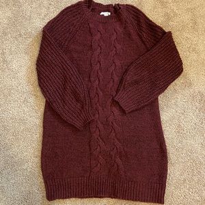American Eagle Maroon Sweater Dress